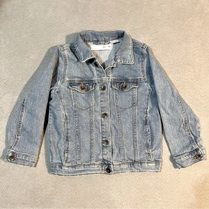 ZARA BABY SIZE 3-4 YEARS BASIC DENIM JACKET WITH SNAP CLOSURE